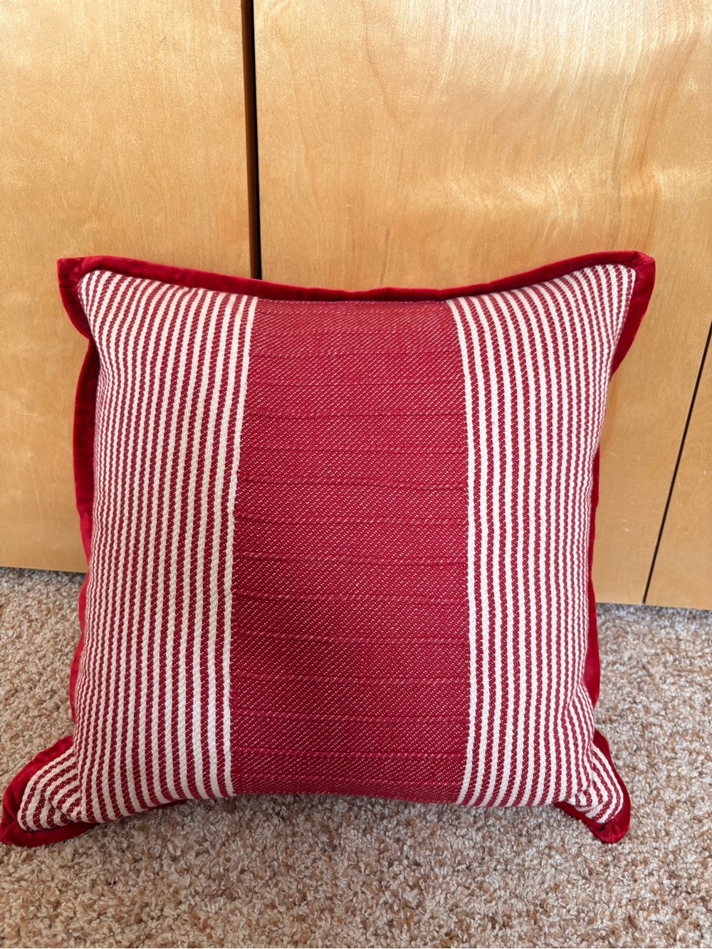 Joon Loloi Red Striped Pillow